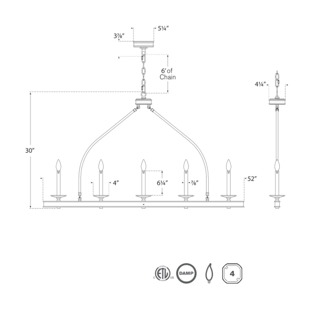 Launceton Large Linear Pendant - Image 4