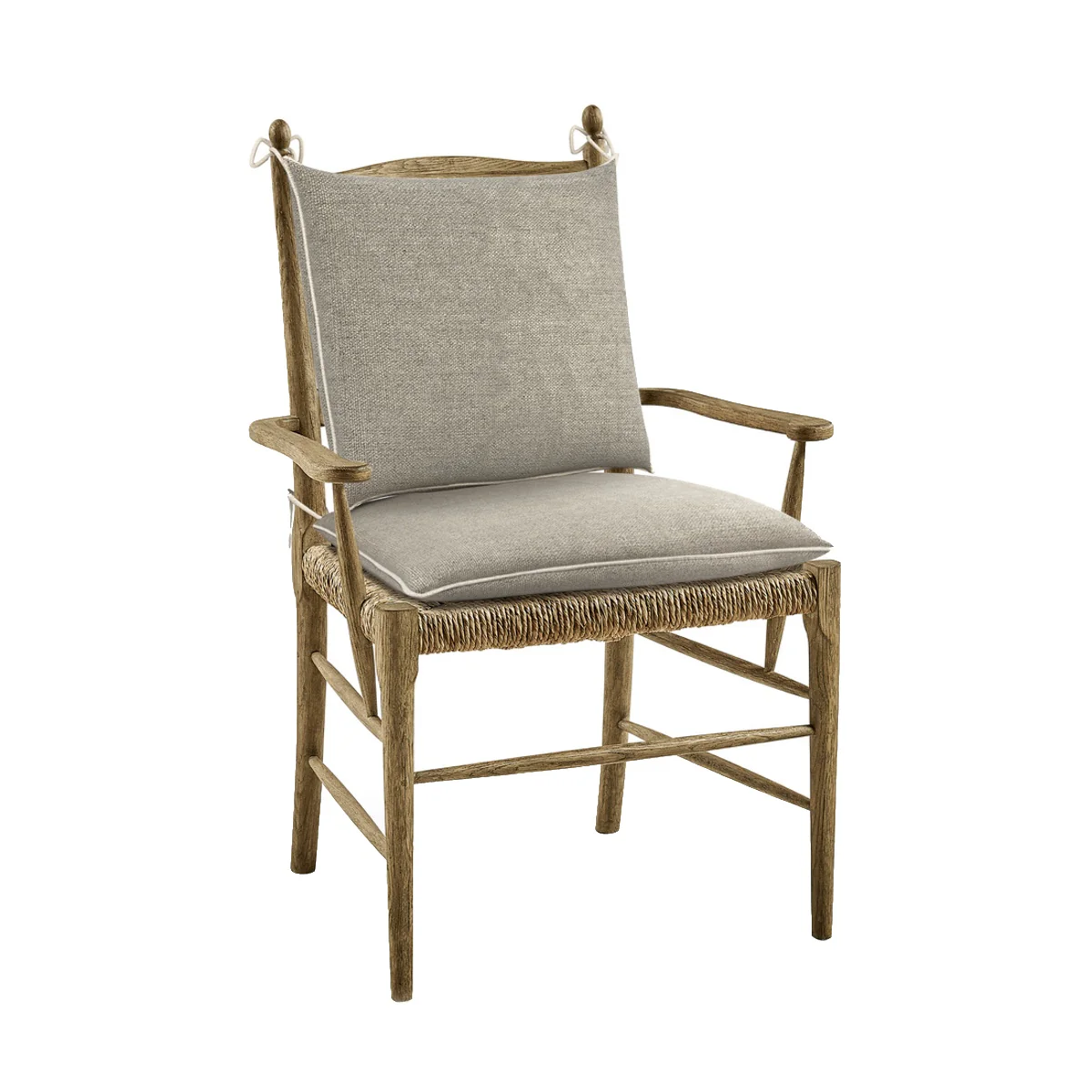 Layton Ladder Back Arm Chair - Chestnut - Image 5