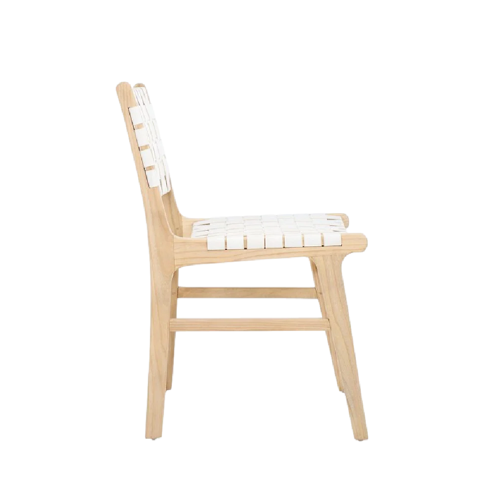 Lea Dining Chair in White - Set of 2 - Image 3