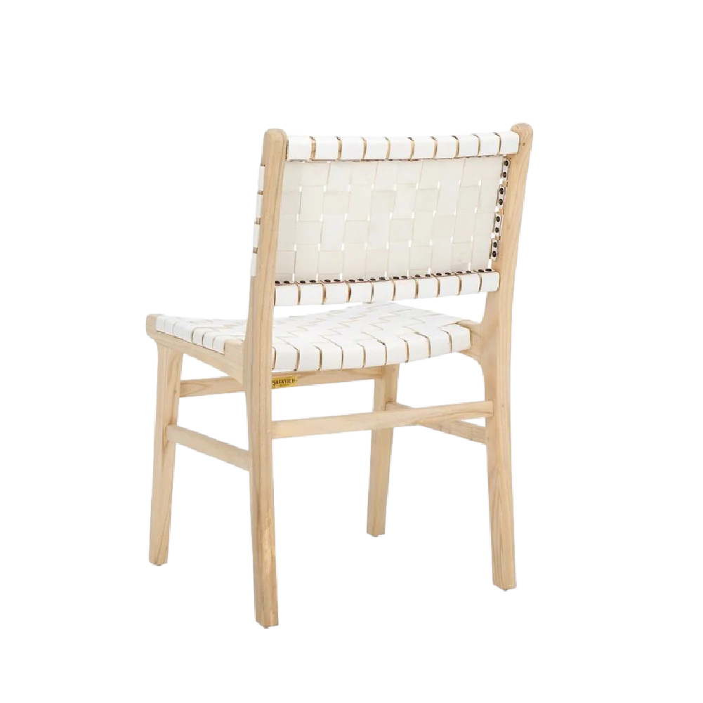 Lea Dining Chair in White - Set of 2 - Image 4