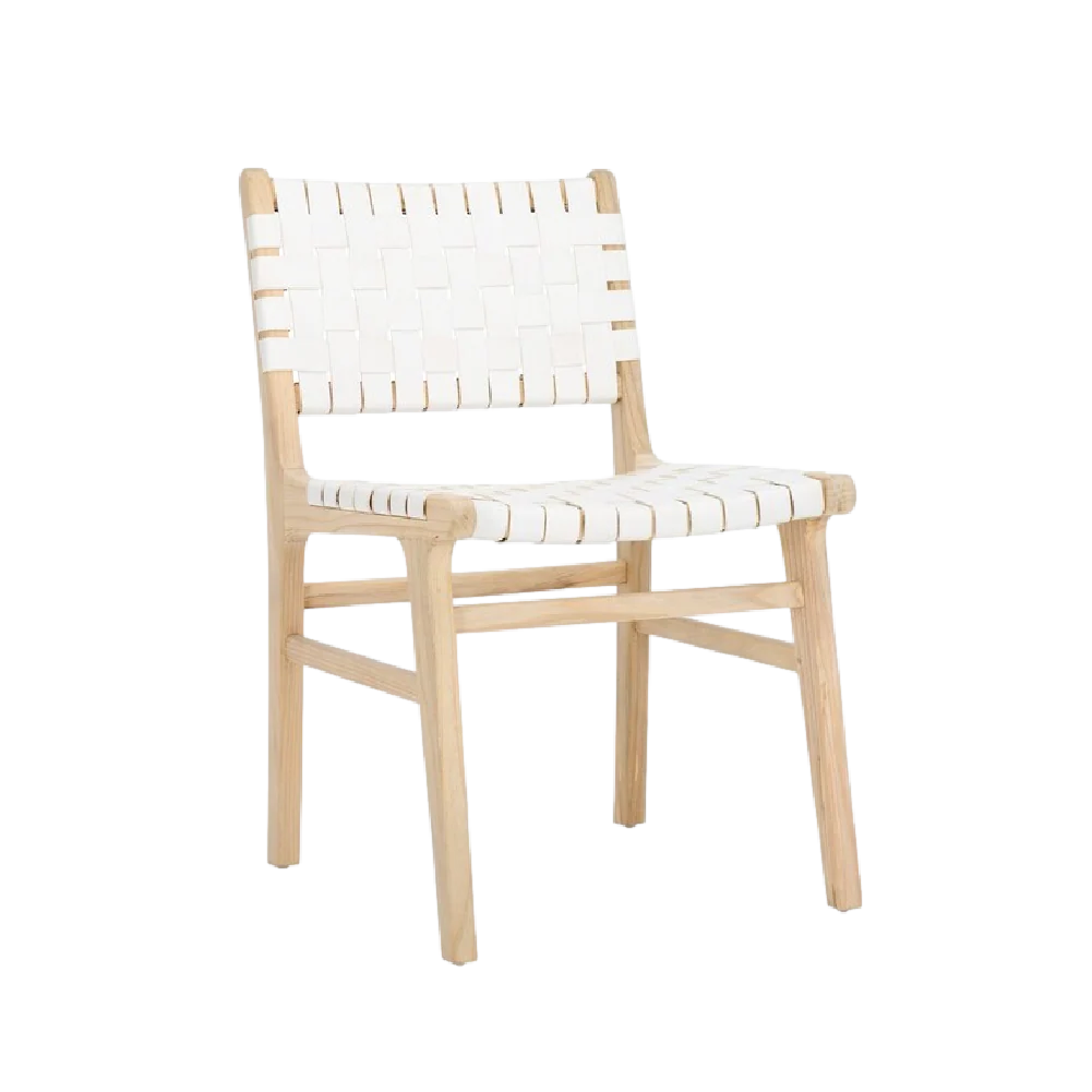 Lea Dining Chair in White - Set of 2 - Image 5