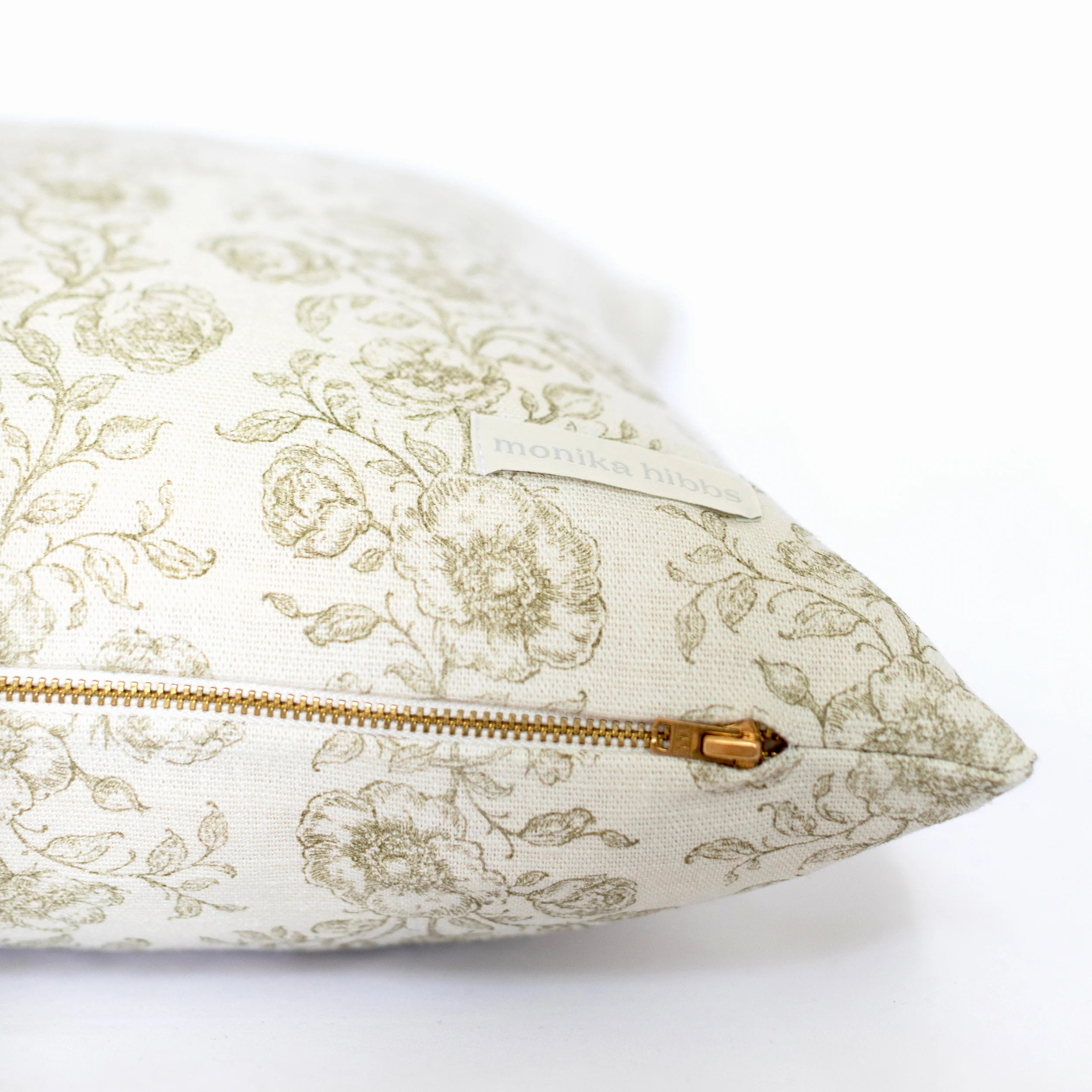 Mabel Lynn Pillow Cover - Olive - 22" x 22" - Image 2