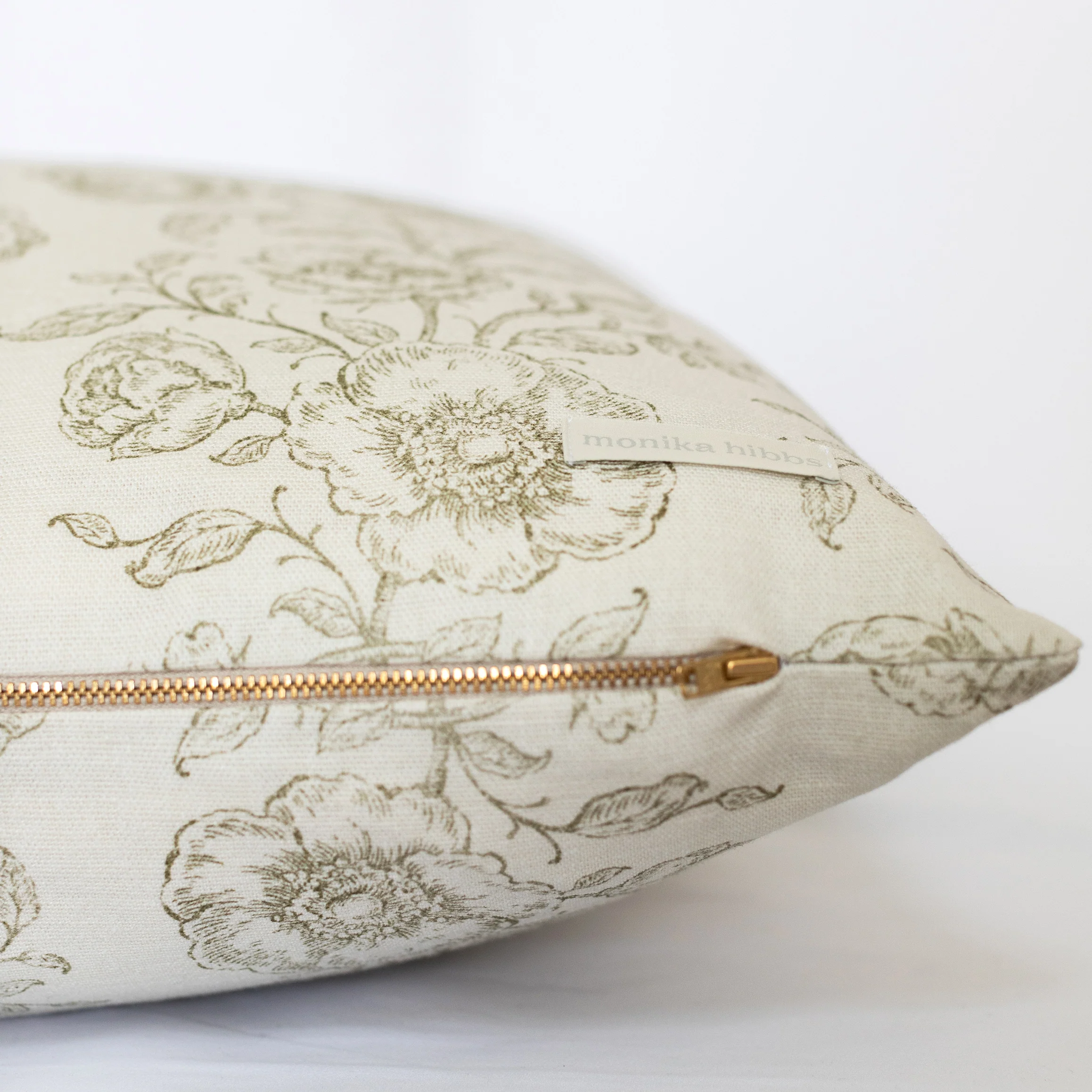 Mabel Pillow Cover - Olive - Lumbar - Image 2