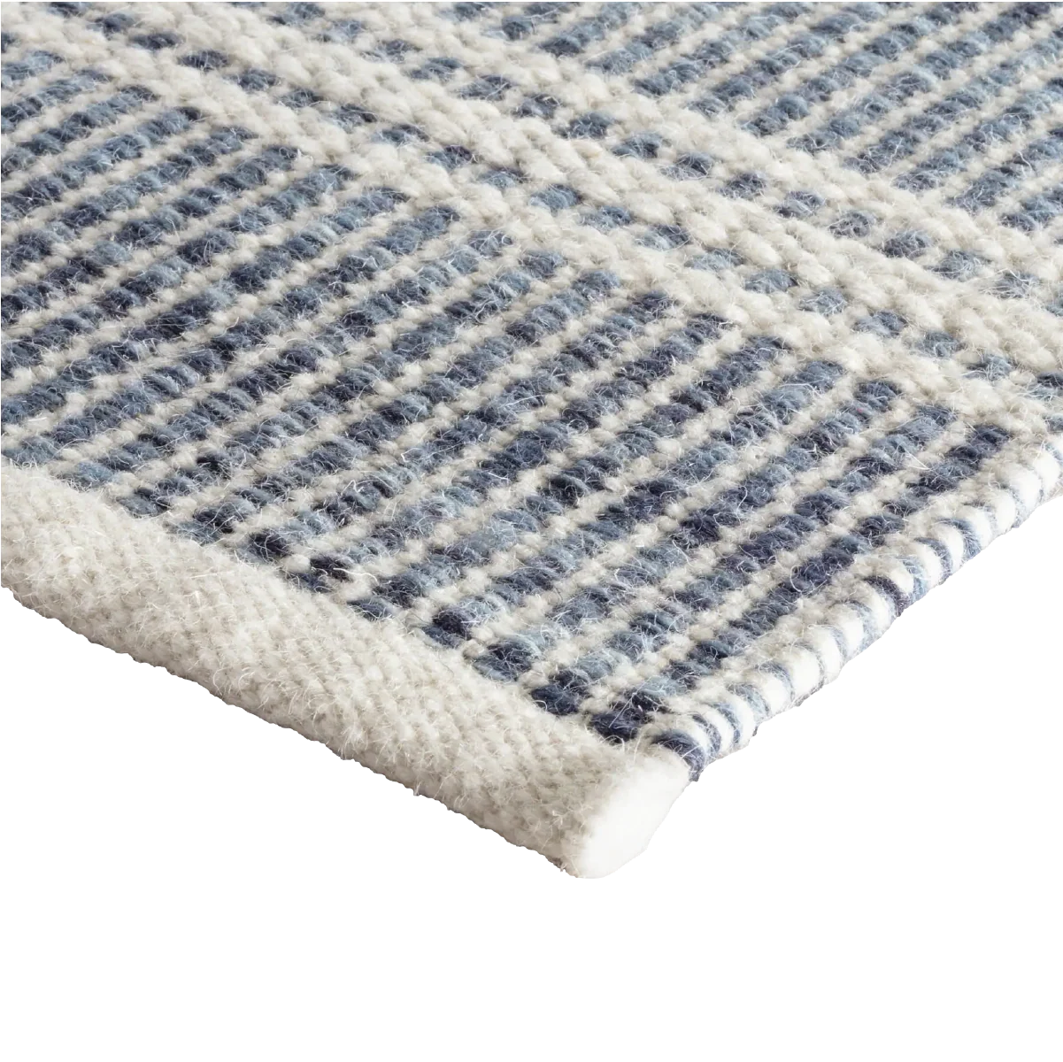 Malta Handwoven Wool Rug - Blue - Image 4