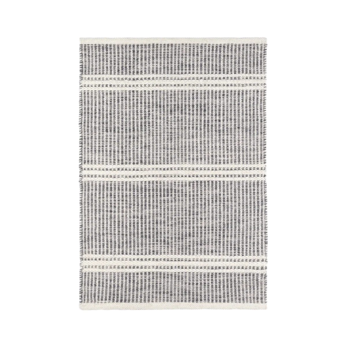 Malta Handwoven Wool Rug - Grey