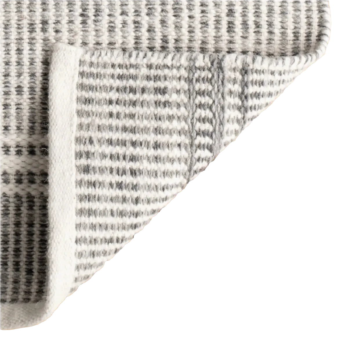 Malta Handwoven Wool Rug - Grey - Image 4