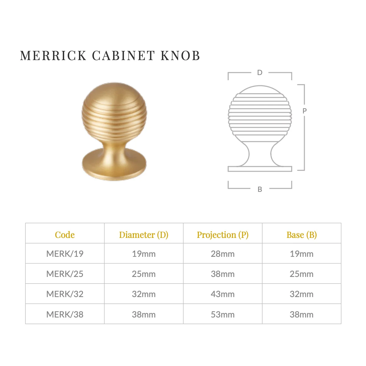 Merrick Cabinet Knob - Image 3