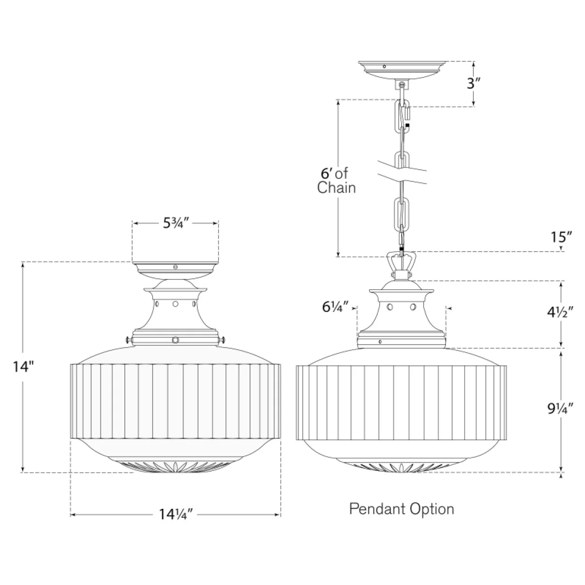 Milton Road Flush Mount - Image 5