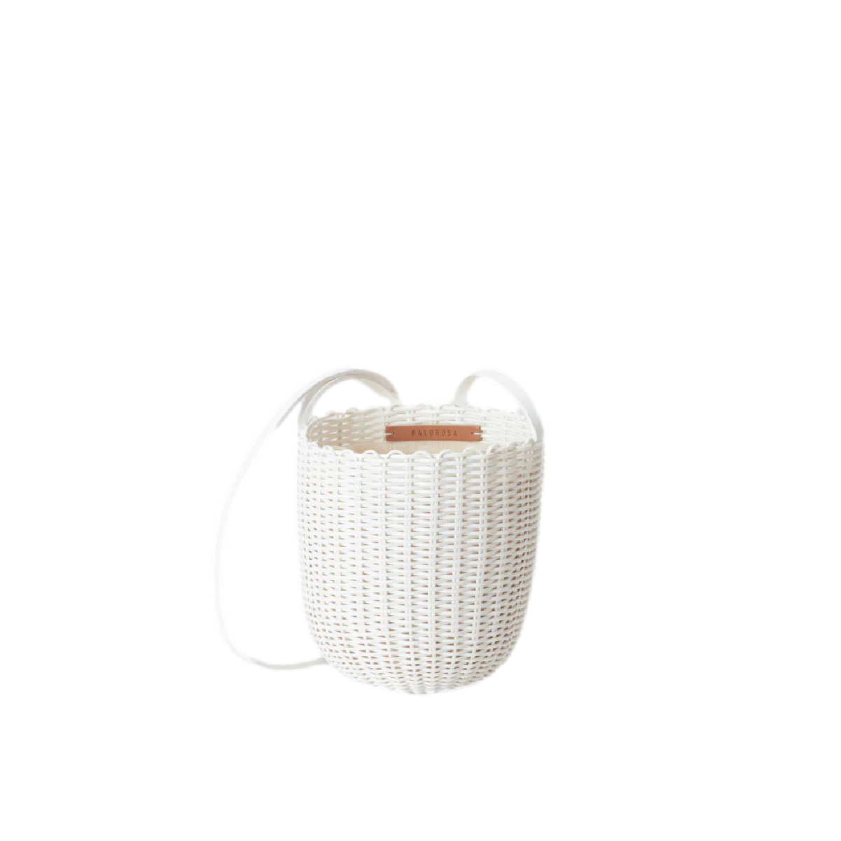 Mini Bucket Crossbody - White