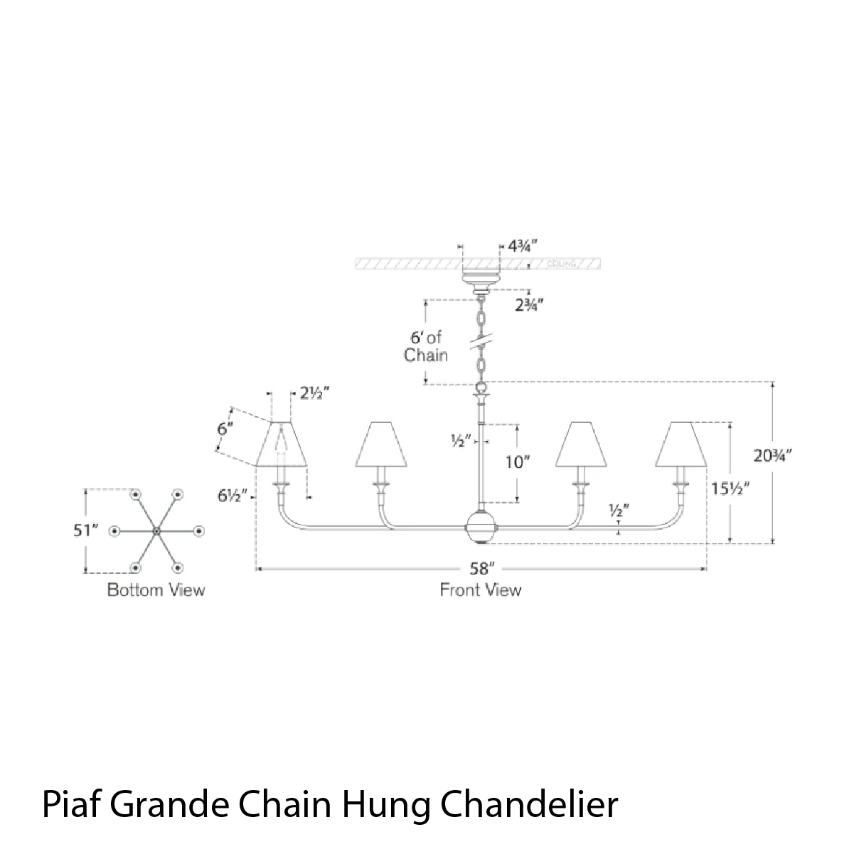 Piaf Chain Hung Chandelier - Image 7