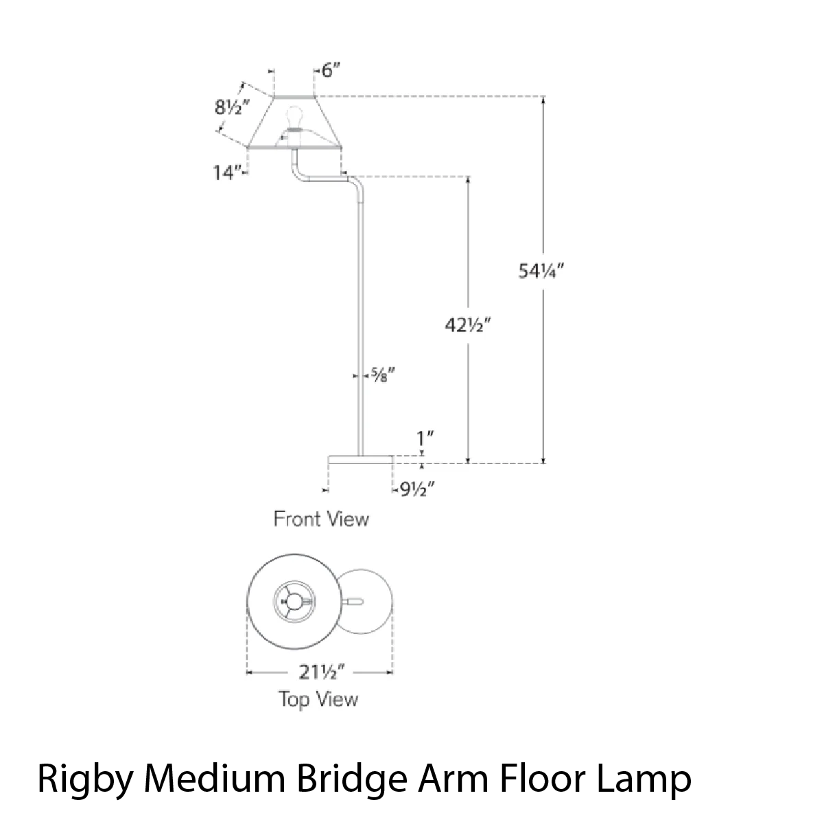 Rigby Medium Bridge Arm Floor Lamp - Image 3