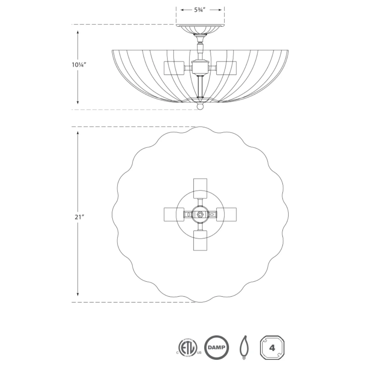 Rosehill Semi-Flush Mount - Image 6