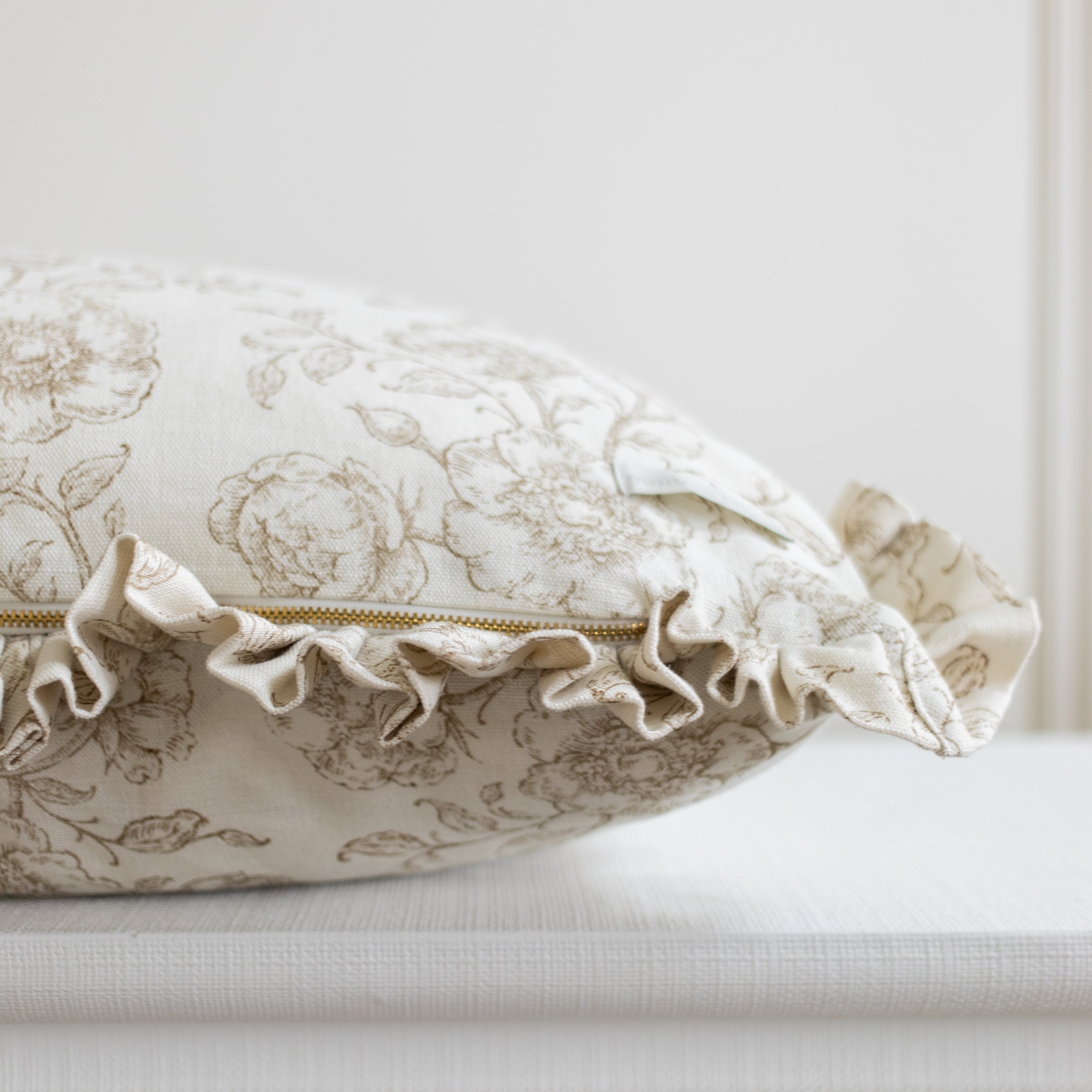 Ruffled Mabel Pillow Cover - Chestnut - Image 2