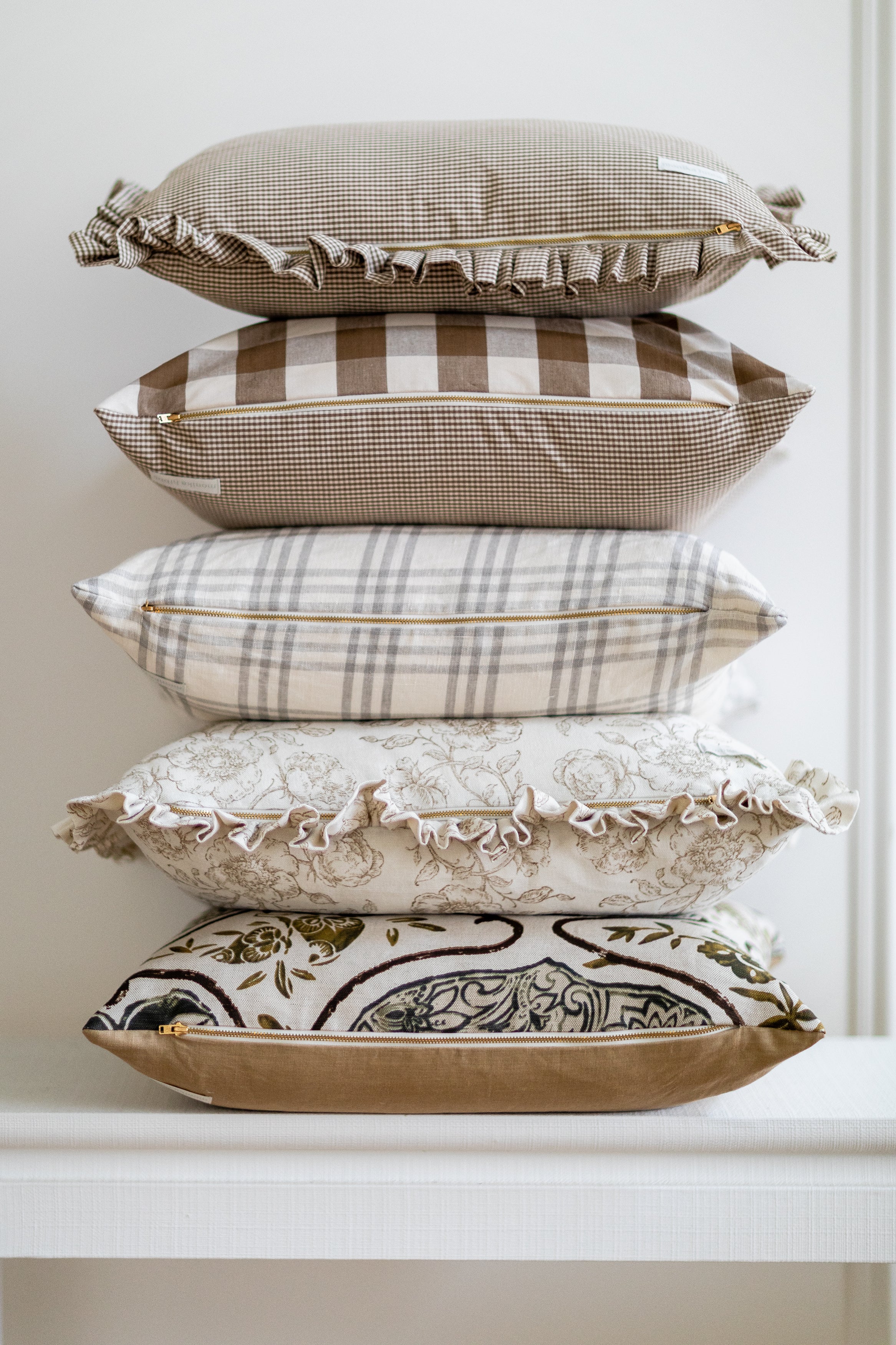 Ruffled Mabel Pillow Cover - Chestnut - Image 3