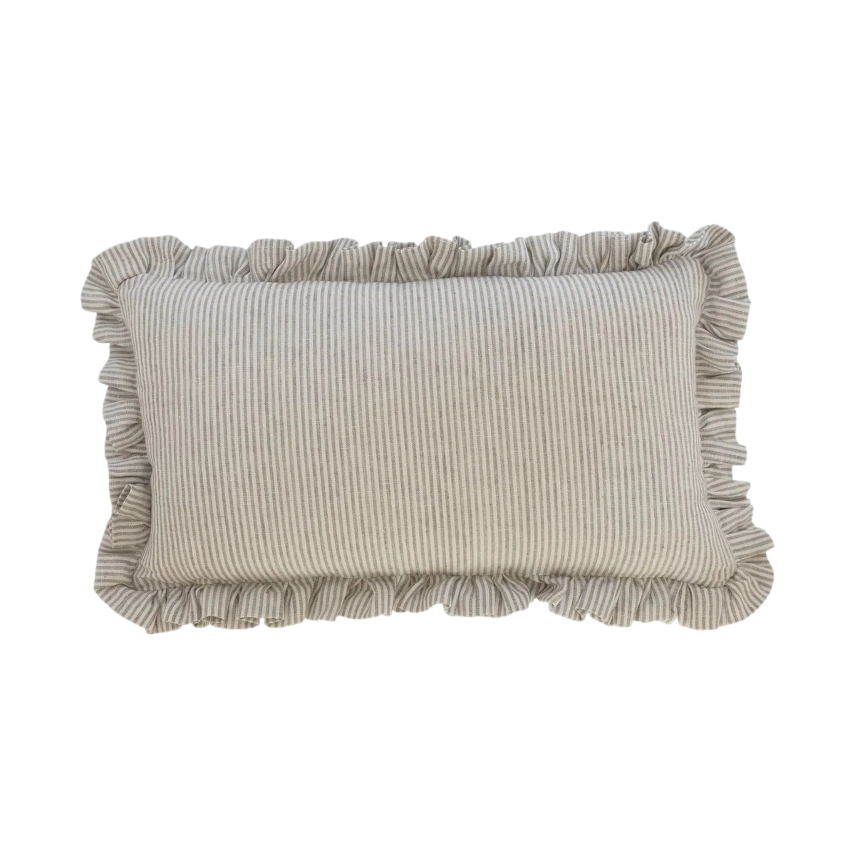 Sallie Ruffle Pillow Cover - Grey - 12" x 21"