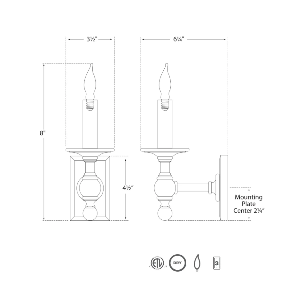 Single Library Classic Sconce - Image 5