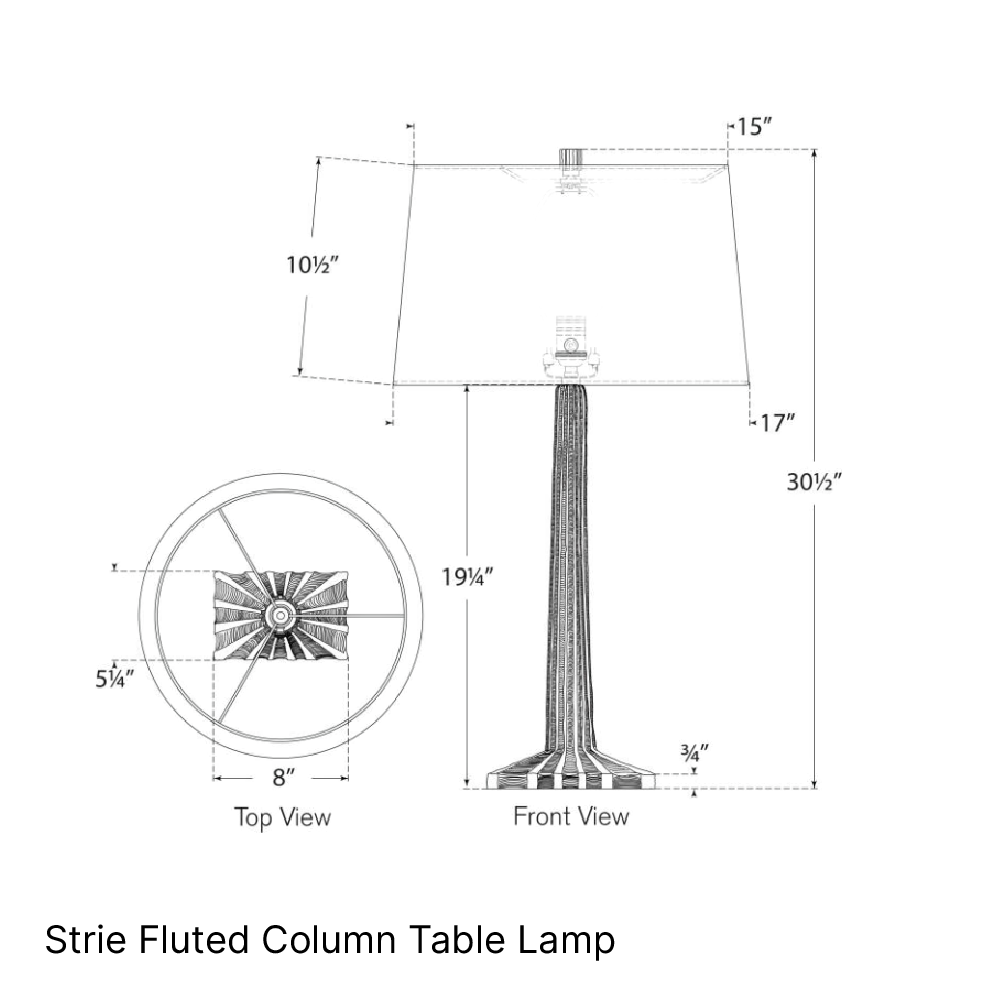 Strie Fluted Column Table Lamp - Image 4