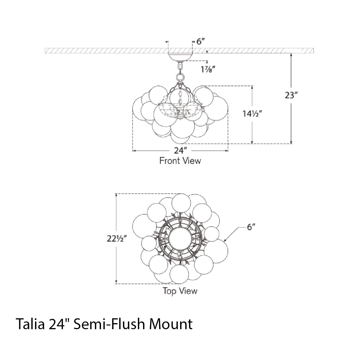Talia Semi-Flush Mount - Image 7