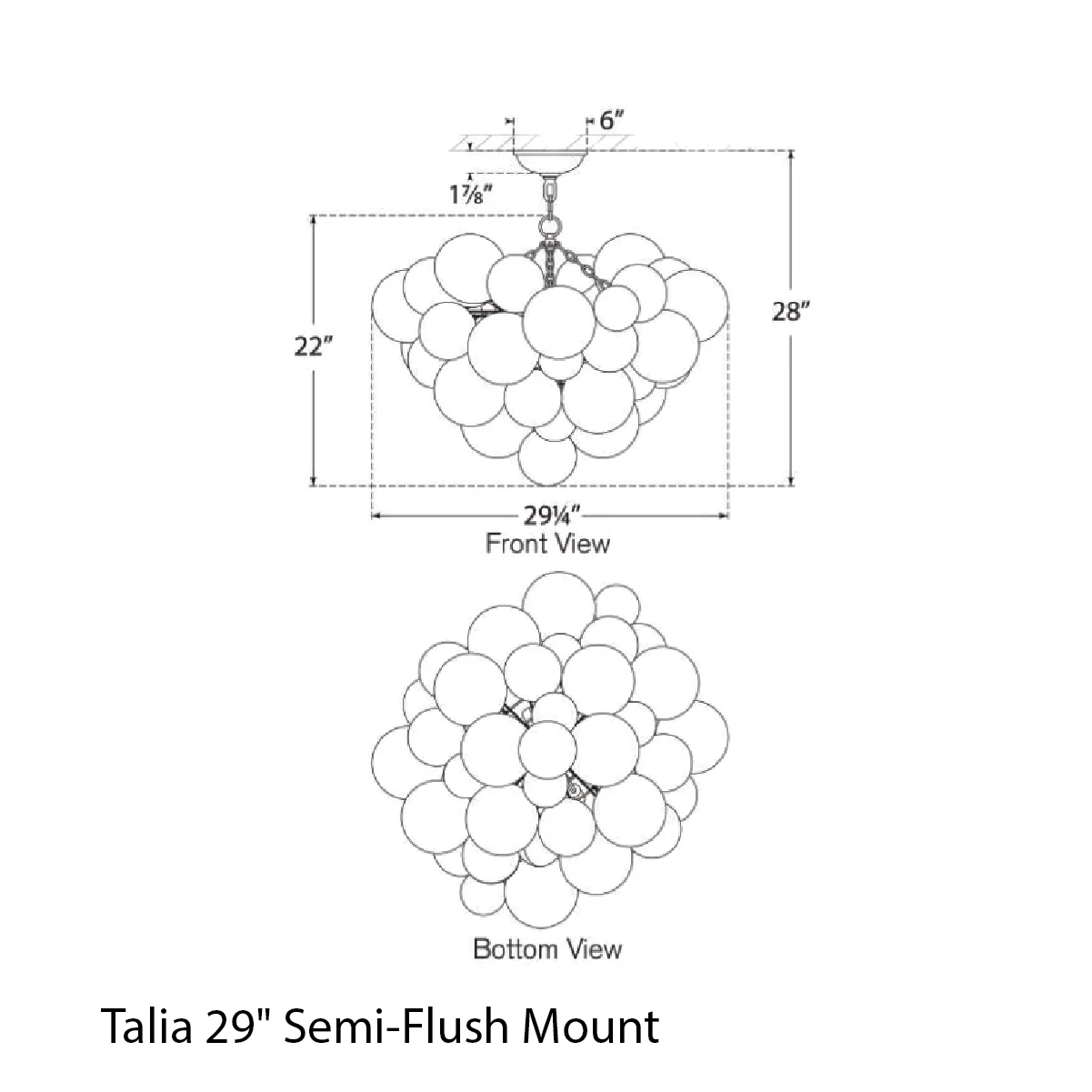 Talia Semi-Flush Mount - Image 8