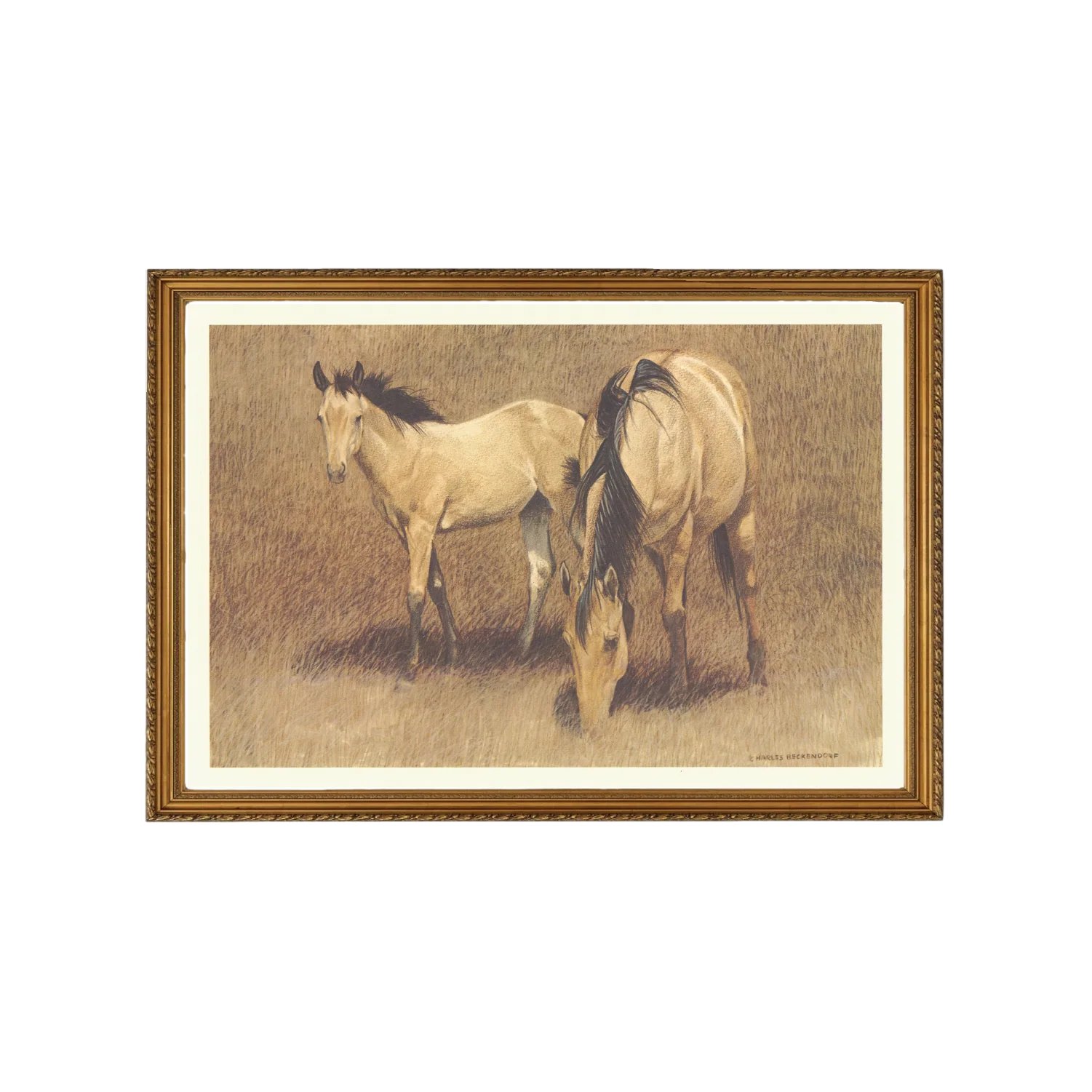 Twin Horses - Unframed Art Print
