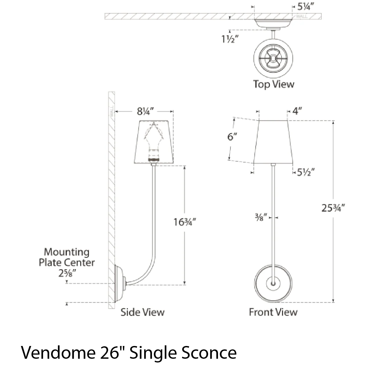 Vendome 26" Single Sconce - Image 4
