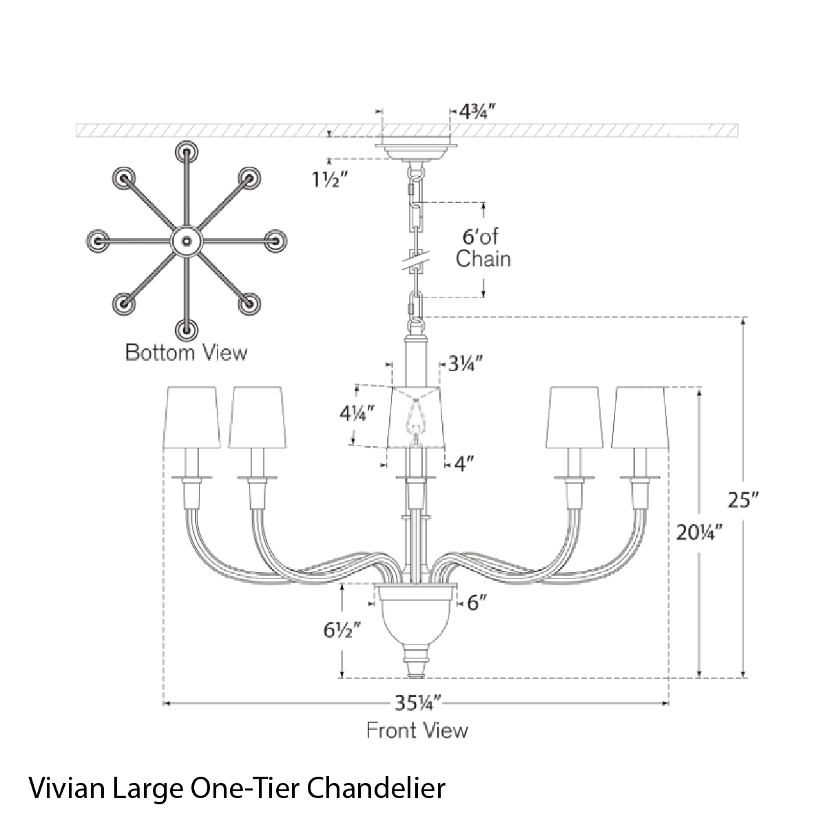 Vivian Large One-Tier Chandelier - Image 3