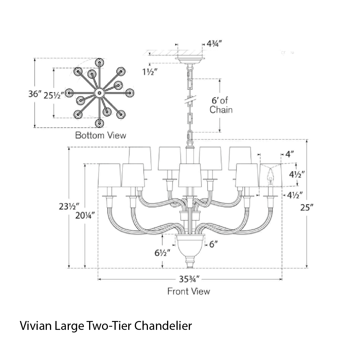 Vivian Large Two-Tier Chandelier - Image 5