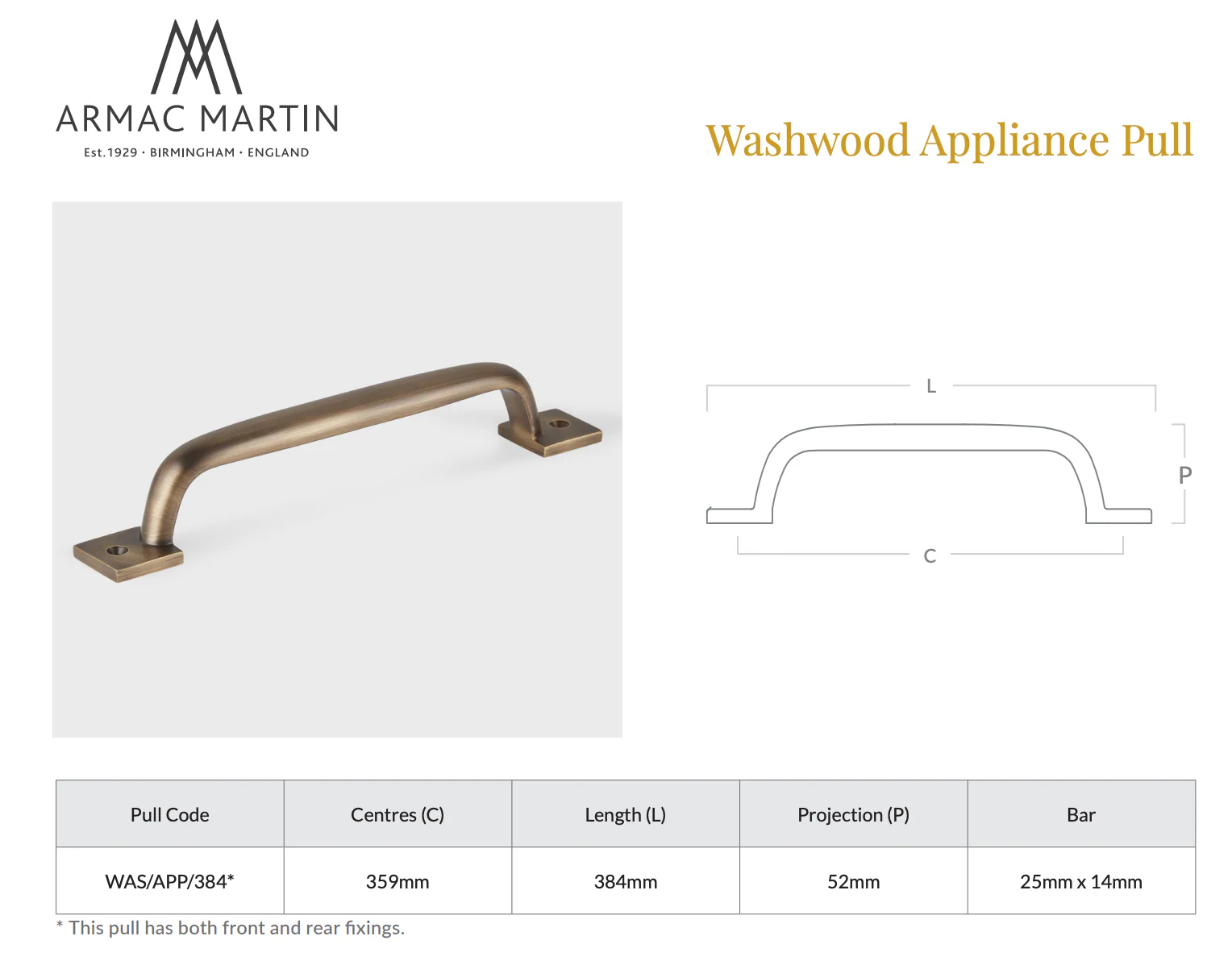 Washwood Appliance Pull - Image 3